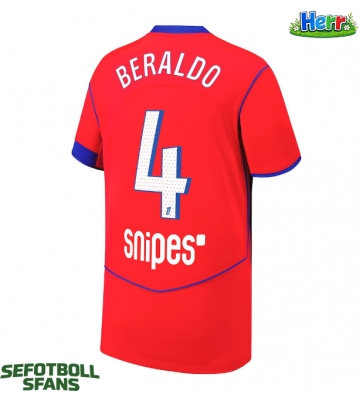 Paris Saint-Germain Lucas Beraldo #4 Tredje Tröja 2025-26 Kortärmad